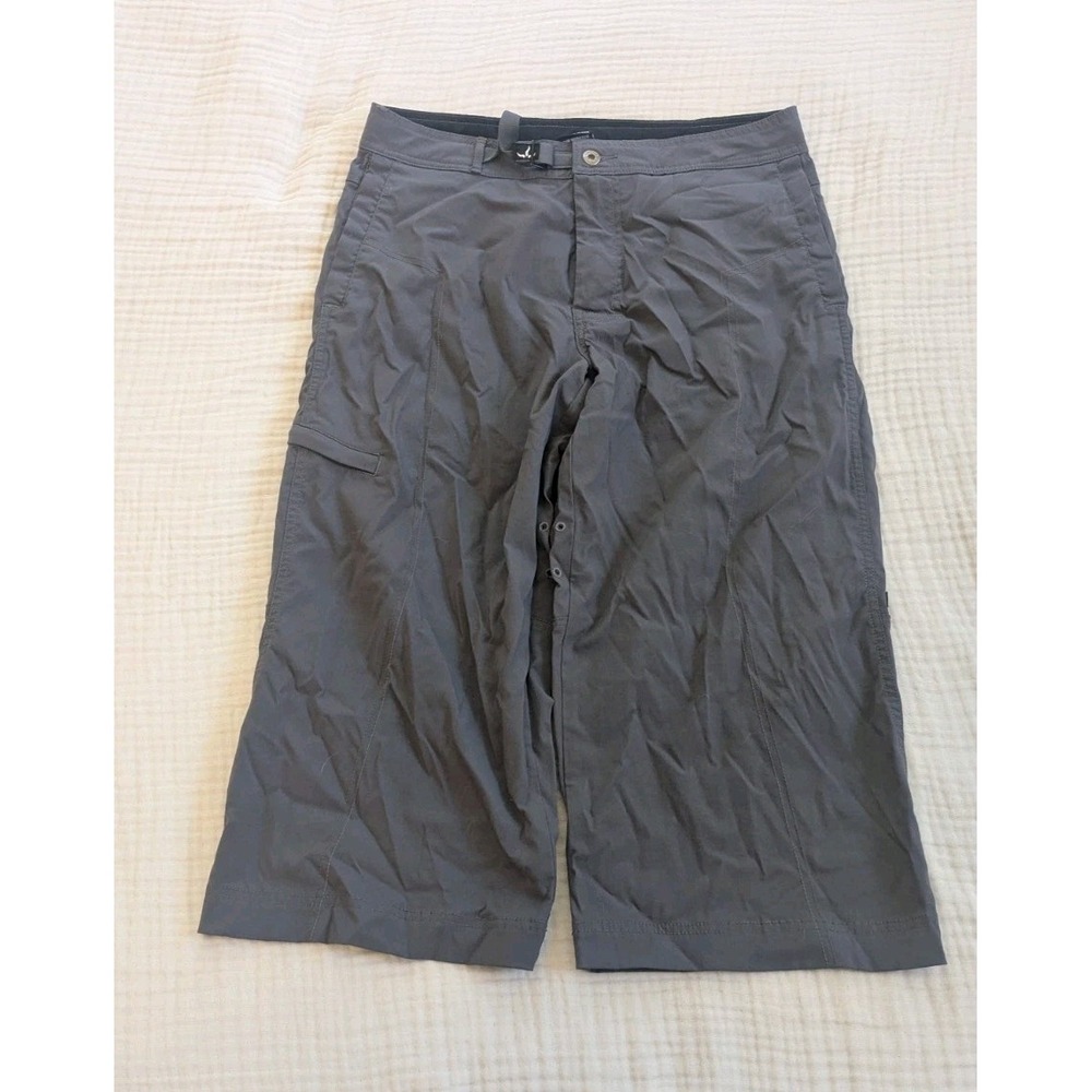 Vtg Prana Breathe Women Large Belted Cargo Crop Outdoor Hiking Pants Baggy 32x21